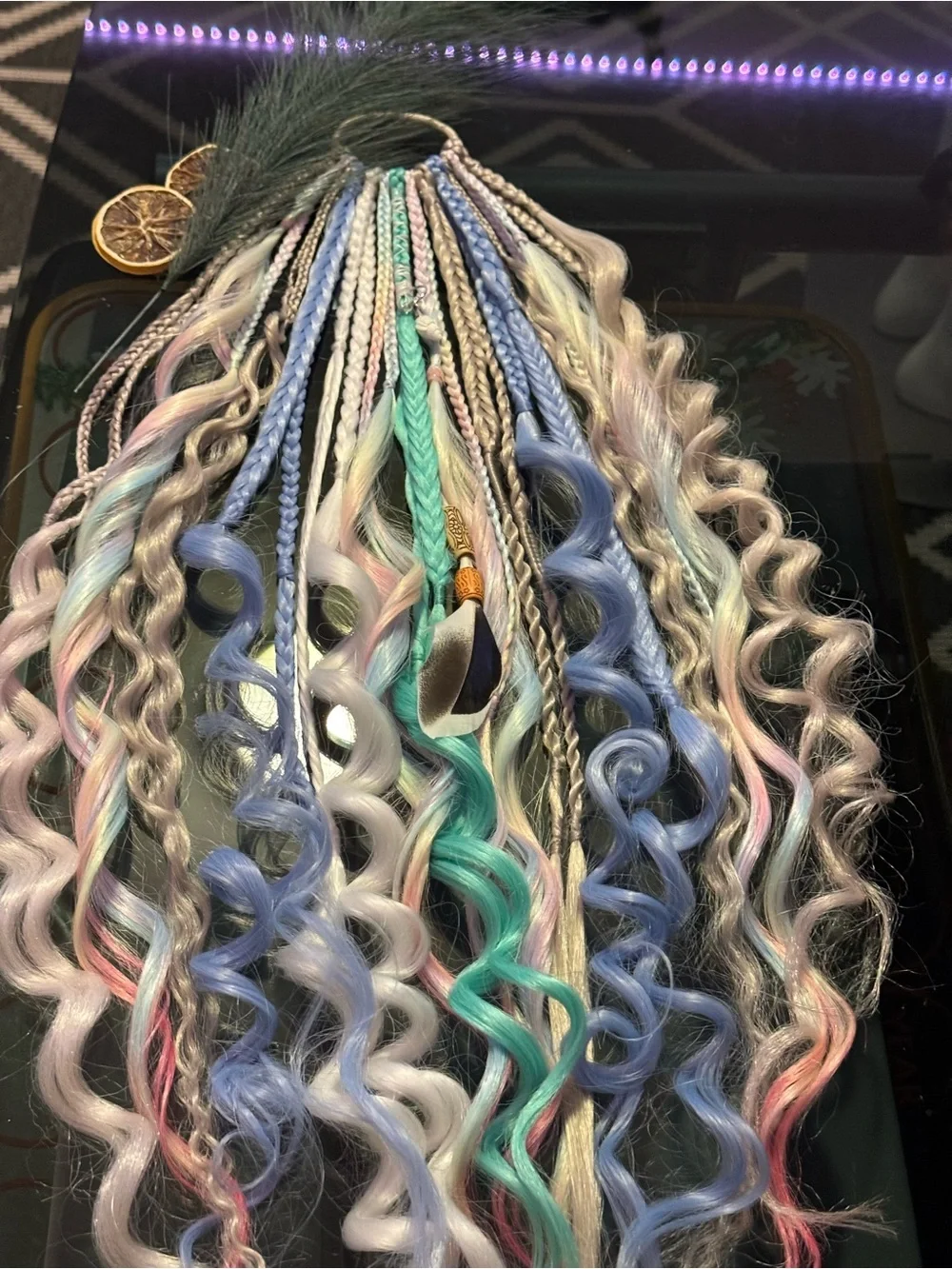 Pastel Mermaid Hair Extensions - Multi Color